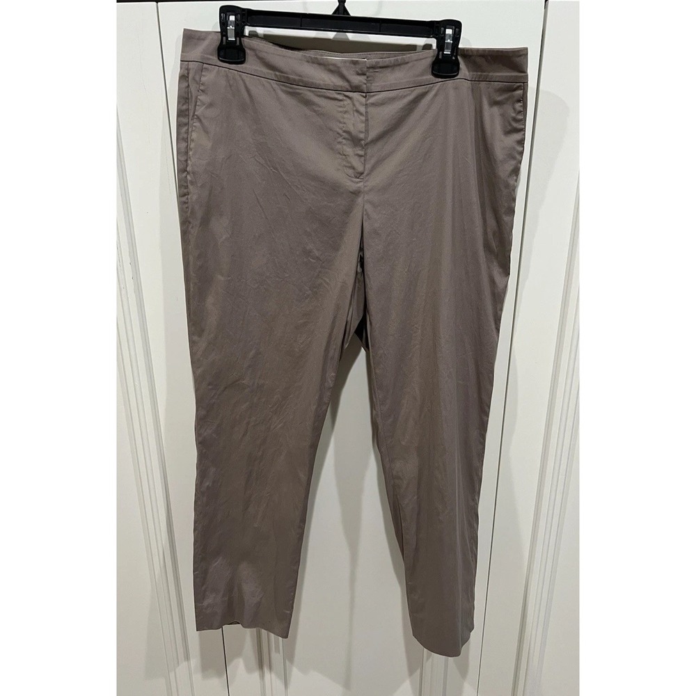 Lafayette 148 Manhattan Slim Ankle Pants Brown Office Career Quiet Luxury